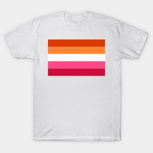 Lesbian Pride Flag (Orange-Pink 5-Stripe Variant) T-Shirt